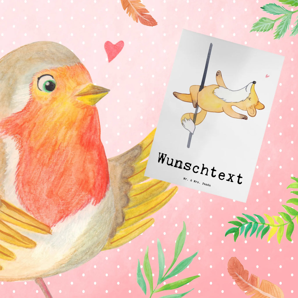 Personalisierte Grußkarte Fuchs Poledance Personalisierte Einladungskarte, Grußkarte selber drucken, Grußkarte mit persönlichen Nachrichten, Personalisiertere Klappkarte, Personalisierte Karte, Grußkarte selbst gestalten, Personalisierte Glückwunschkarte, Personalisierte Hochzeitskarte, Grußkarte mit Namen, Personalisierte Geburtstagskarte, Personalisierte Grußkarte, Grußkarten personalisiert, Grußkarte als Geldgeschenk, Geschenk, Sport, Sportart, Hobby, Schenken, Danke, Dankeschön, Auszeichnung, Gewinn, Sportler, Pole Dance, Tanzen, Tanz