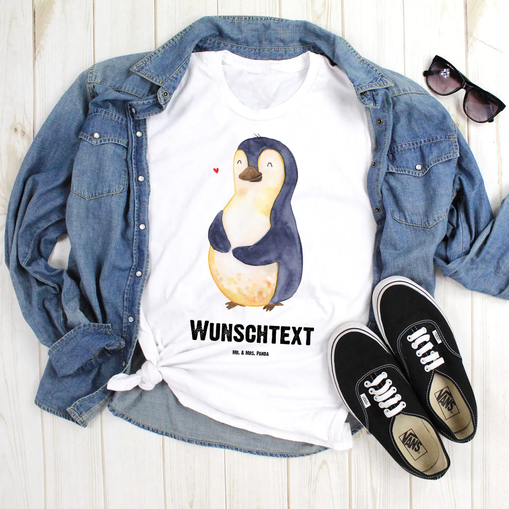 Rozmiar L Personalizowana koszulka Pingwin dieta T-Shirt mit Namen, T-Shirt mit Aufruck, Wunschtext, T-Shirt Personalisiert, Bedrucken, Pinguin, Pinguine, Abnehmen, Selbstliebe, Diät, Körperliebe, Abspecken, Selbstrespekt, Gewicht, Motivation