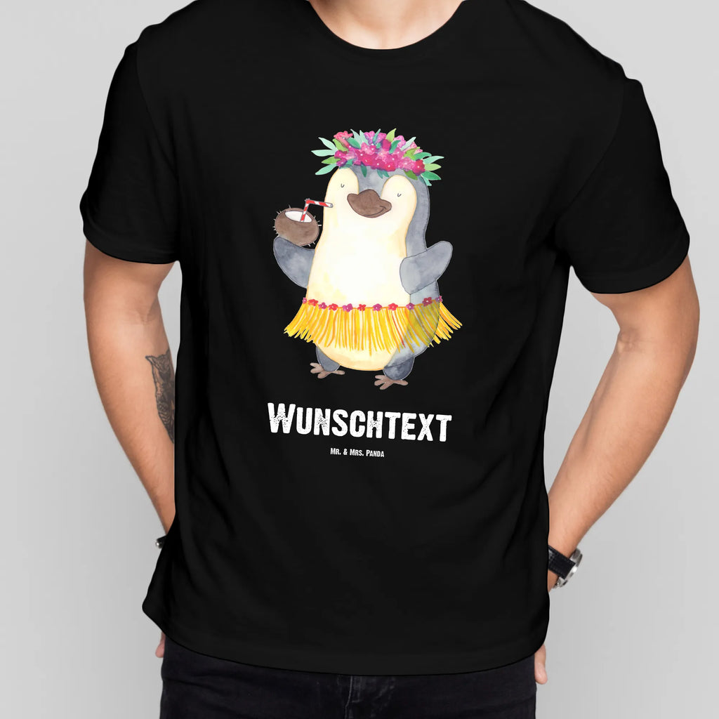 Personalised T-Shirt Penguin coconut T-Shirt Personalisiert, T-Shirt mit Aufruck, Bedrucken, Wunschtext, T-Shirt mit Namen, Pinguin, Hawaii, Pinguine, Aloha, Urlaub, Kokosnuss