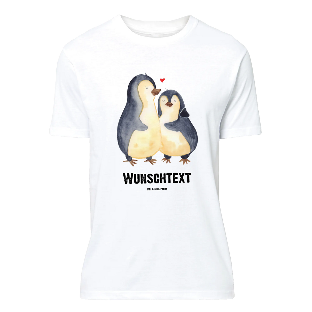 Rozmiar L Personalizowana koszulka Pingwin przytulać T-Shirt mit Aufruck, T-Shirt mit Namen, T-Shirt Personalisiert, Wunschtext, Bedrucken, Pinguin, Liebe, Liebesgeschenk, Hochzeitstag, Verlobung, Liebespaar, Hochzeitsgeschenk, Hochzeit, Liebesbeweis, Jahrestag