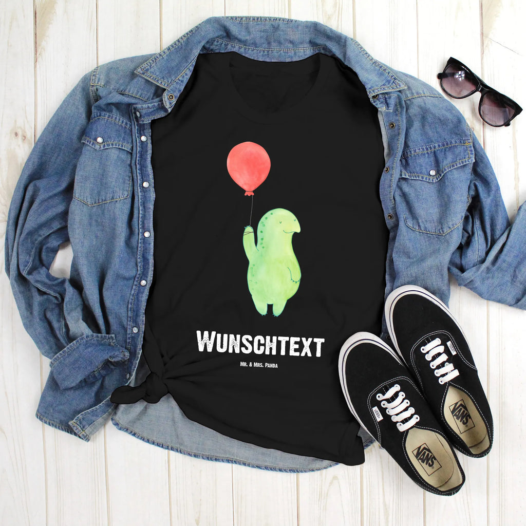 Rozmiar L Personalizowana koszulka żółw balon T-Shirt mit Namen, T-Shirt Personalisiert, T-Shirt mit Aufruck, Bedrucken, Wunschtext, Schildkröte, Mutausbruch, Motivation, Motivationsspruch, Schildkröten