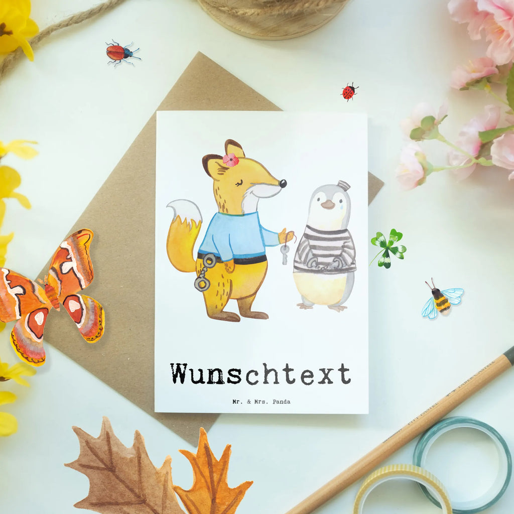 Personalised greetings card Correctional officer Heart gift, gift idea, best, farewell gift, passing exam, anniversary, retirement, promotion, job start, sayings, funny, profession