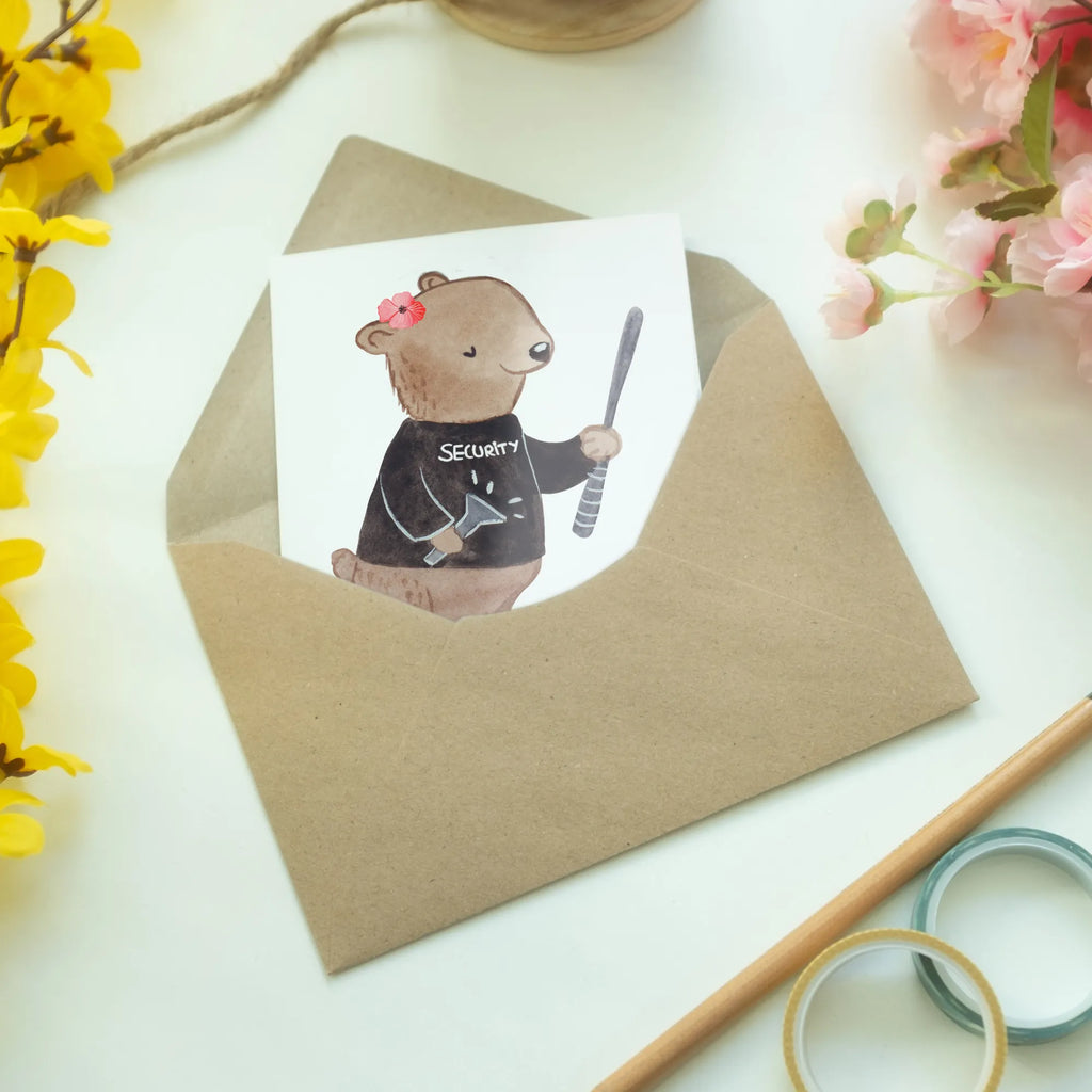 Personalised greetings card Security Officer Heart gift, gift idea, best, farewell gift, passing exam, anniversary, retirement, promotion, job start, sayings, funny, profession