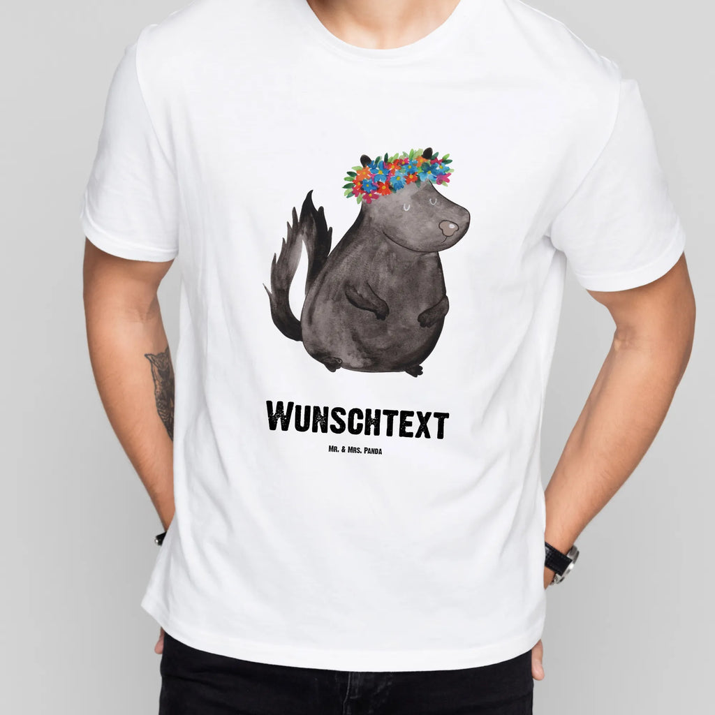 Personalised T-Shirt skunk Girl Wunschtext, T-Shirt mit Aufruck, T-Shirt mit Namen, Bedrucken, T-Shirt Personalisiert, Stinktier, Skunk, Yoga, Raubtier, Stinker, Stinki, Namaste, Wildtier