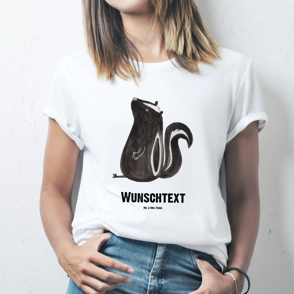 Personalised T-Shirt skunk Sit T-Shirt mit Namen, Wunschtext, Bedrucken, T-Shirt mit Aufruck, T-Shirt Personalisiert, Stinktier, Skunk, Wildtier, Büro, Besserwisser, Raubtier, Spruch, Stinker, Recht, Stinki