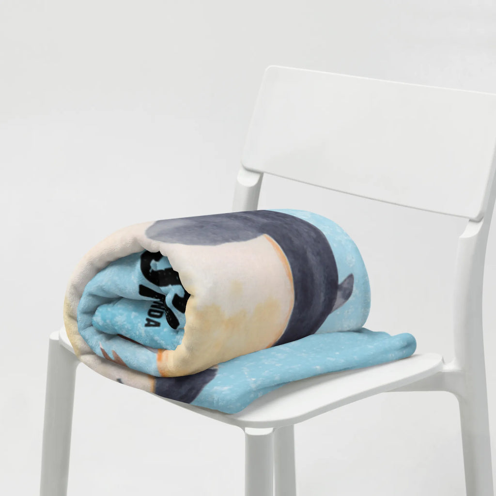 Personalisierte Decke Pinguin Marienkäfer Decke bedrucken, Kuscheldecke bedrucken, Kuscheldecke mit Namen, Decke mit Namen, Personalisierte Decke, Pinguin, Wunder, Freude, Liebe, Pinguine, Lebensfreude, Glück, Marienkäfer