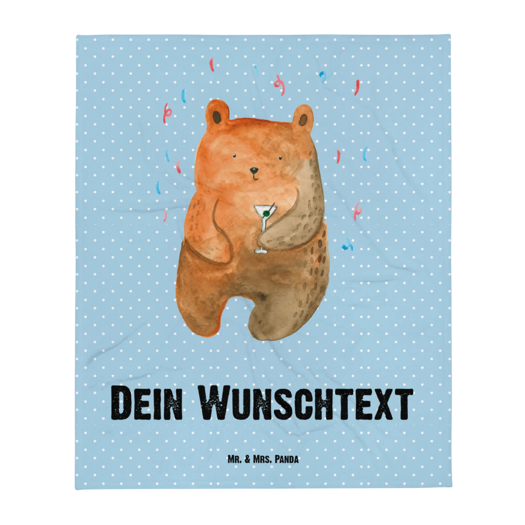 Personalisierte Decke Bär Party Decke bedrucken, Kuscheldecke bedrucken, Decke mit Namen, Kuscheldecke mit Namen, Personalisierte Decke, Bär, Teddy, Teddybär, Gute Laune, Party, Mitbringsel, Feiern, Geburtstagsgeschenk, Lustig, Geschenk, Abfeiern, Geburtstag
