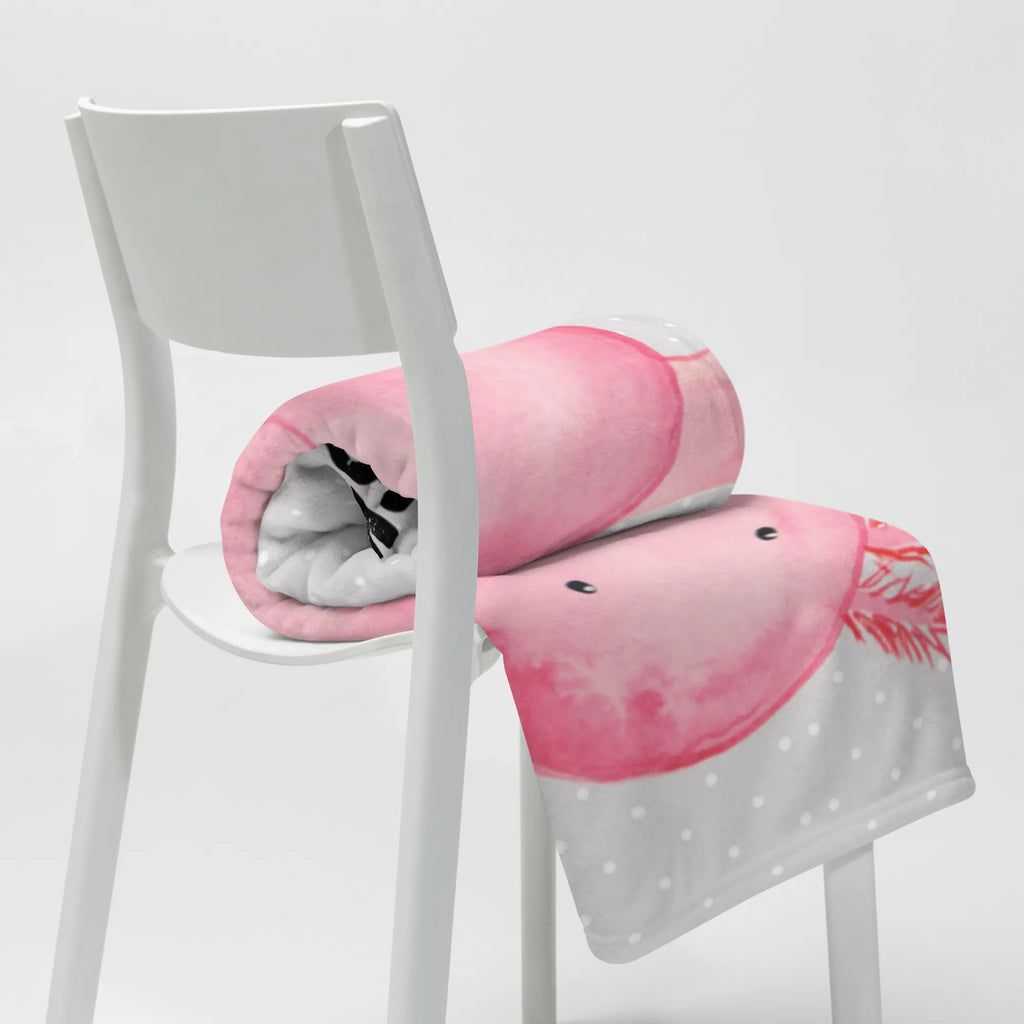 Personalisierte Decke Axolotl Kuscheldecke bedrucken, Decke bedrucken, Decke mit Namen, Personalisierte Decke, Kuscheldecke mit Namen, Axolotl, Molch, Lebensweisheit, Weisheit, fröhlich, Liebe, Lebensstil, vergnügt, Freundin, Axolot, zufrieden