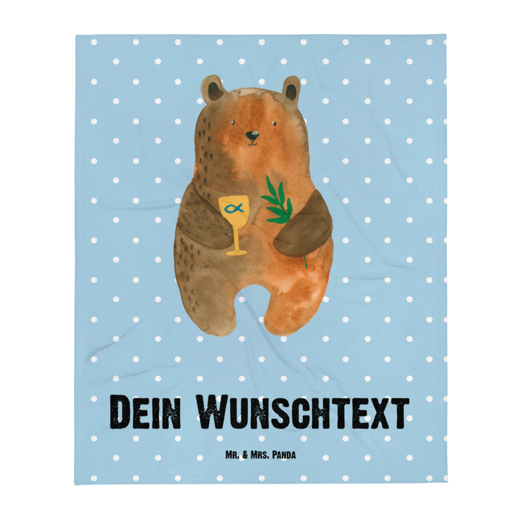 Personalisierte Decke Konfirmation-Bär Decke mit Namen, Personalisierte Decke, Kuscheldecke bedrucken, Decke bedrucken, Kuscheldecke mit Namen, Bär, Teddy, Teddybär, Konfirmation, Gottesdienst, evangelisch, Kirche
