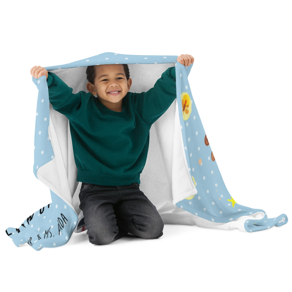 Personalisierte Decke Bär & Marienkäfer Lagerfeuer Kuscheldecke bedrucken, Decke bedrucken, Personalisierte Decke, Decke mit Namen, Kuscheldecke mit Namen, Bär, Teddy, Teddybär, Lagerfeuer