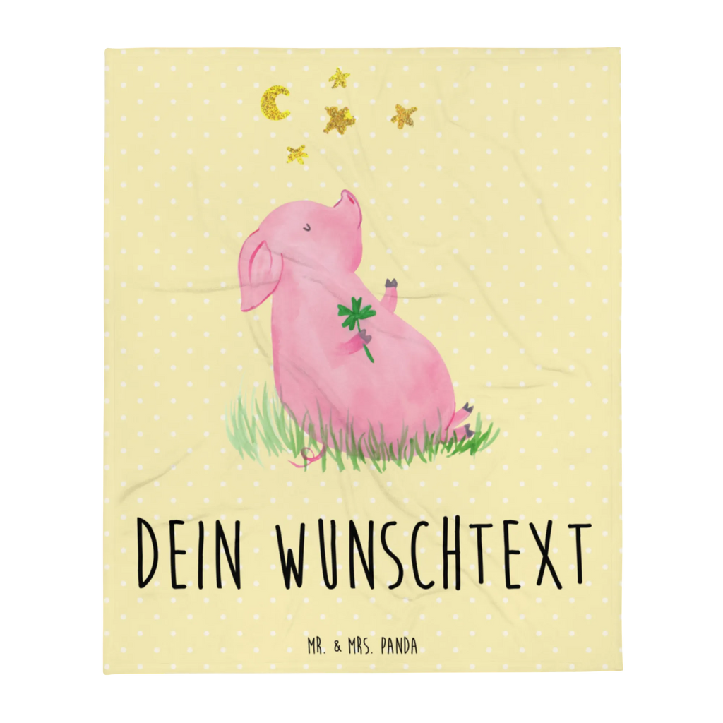 Personalisierte Decke Glücksschwein Kuscheldecke bedrucken, Decke mit Namen, Decke bedrucken, Kuscheldecke mit Namen, Personalisierte Decke, Tiermotive, Gute Laune, lustige Sprüche, Tiere, Schweinchen, Schwein, Sterne, Träume, Glücksbringer, Motivation, Ziele, Sernchen, Glücksschwein. Glück