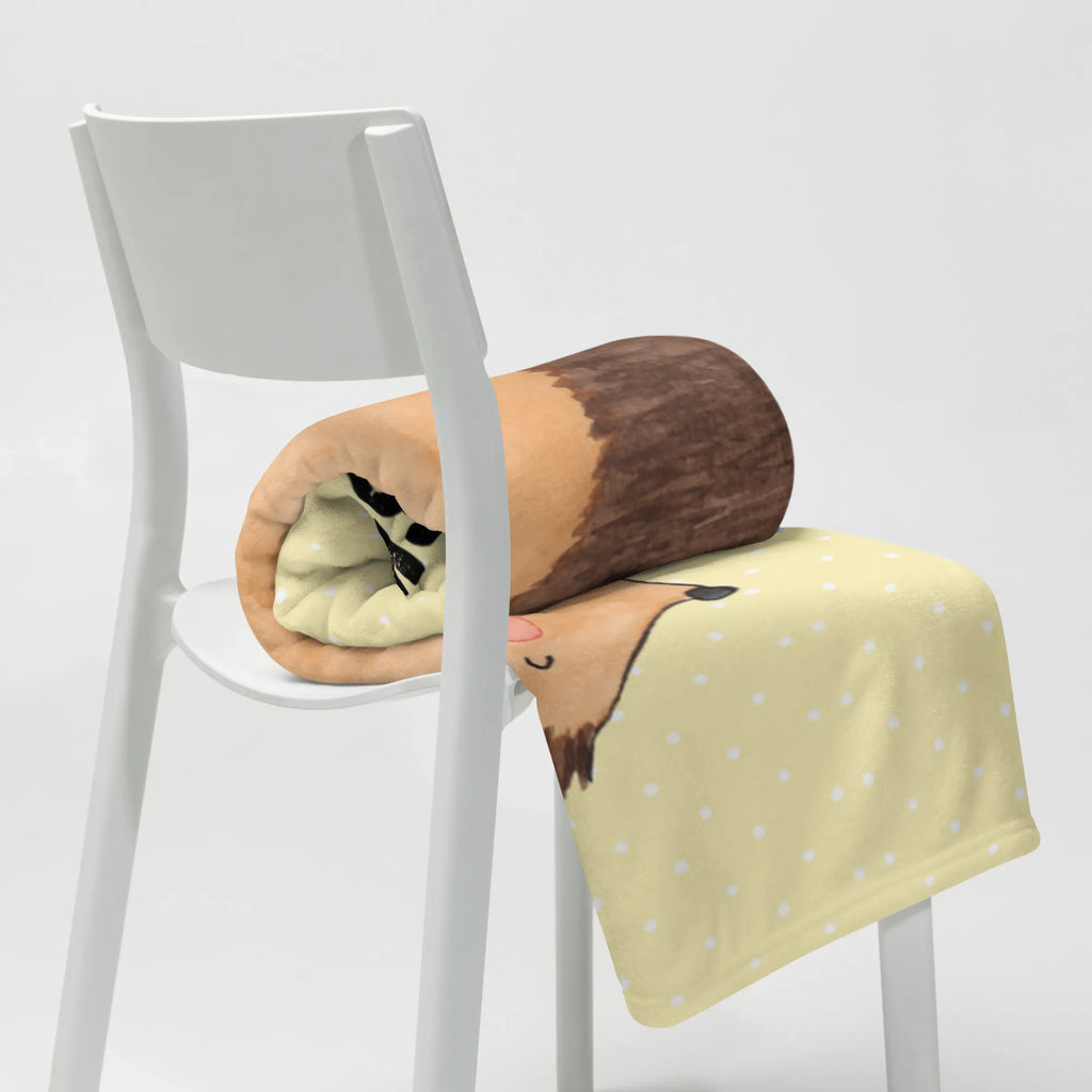 Personalisierte Decke Igel mit Blume Decke bedrucken, Kuscheldecke mit Namen, Kuscheldecke bedrucken, Decke mit Namen, Personalisierte Decke, Tiermotive, Gute Laune, lustige Sprüche, Tiere, krank, Krankheit, Genesungswünsche, Krankenhaus, Igel, Besuch, Gute Besserung