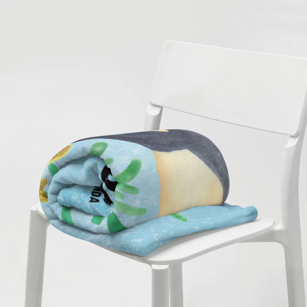 Personalisierte Decke Pinguin Weihnachtsbaum Kuscheldecke mit Namen, Decke mit Namen, Decke bedrucken, Personalisierte Decke, Kuscheldecke bedrucken, Winter, Weihnachten, Weihnachtsdeko, Nikolaus, Advent, Heiligabend, Wintermotiv, Pinguin