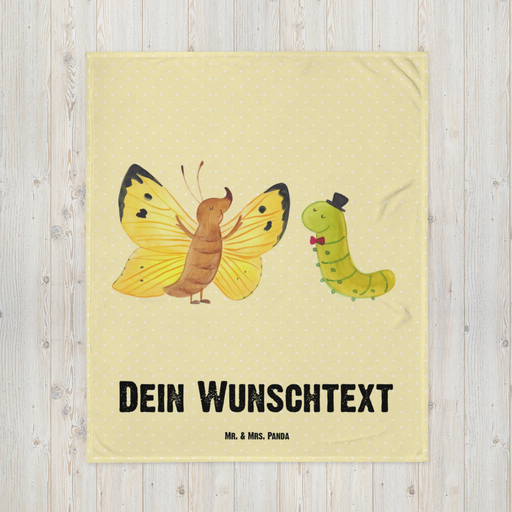 Personalised blanket Caterpillar butterfly custom printed blanket, personalized quilt, personalized throw, monogrammed blanket, custom throw blanket, photo blanket, blanket with name, fleece blanket with name, personalized fleece, custom blanket, small animals, cute, funny, cute animal motives, hand drawn, small world, funny sayings, good mood, happy, gifts, gift ideas, special gifts, animal lover, card, beauty, cocoon, butterfly, hat, growing up, development, lemon butterfly, Caterpillar