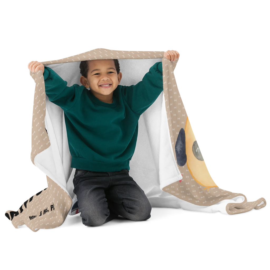 Personalizowany koc Mops Pies, motyw psa, zwierzę domowe, rasa psa, miłośnik zwierząt, właściciel psa, powiedzenia