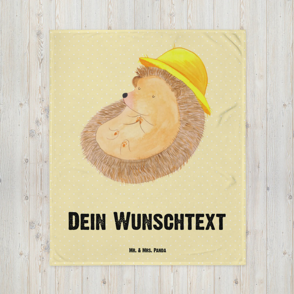 Personalised blanket Hedgehog Pray custom throw blanket, custom printed blanket, personalized quilt, monogrammed blanket, blanket with name, personalized fleece, photo blanket, personalized throw, fleece blanket with name, custom blanket, small animals, cute, funny, cute animal motives, hand drawn, small world, funny sayings, good mood, happy, gifts, gift ideas, special gifts, animal lover, card, be grateful, pray, enjoy, gratitude, sun hat, life, God, hedgehog with hat, Amen, hedgehog