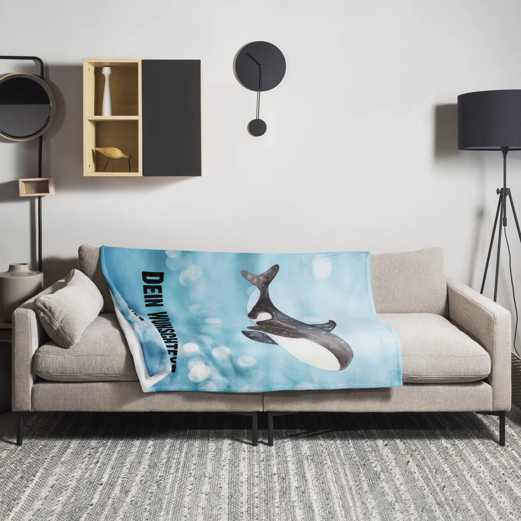 Personalisierte Decke Orca Decke mit Namen, Kuscheldecke mit Namen, Decke bedrucken, Kuscheldecke bedrucken, Personalisierte Decke, Meerestiere, Meer, Urlaub, Selbstliebe, Arbeit, Startup, Neustart, Büro, Möglichkeiten, Motivation, Killerwal, Wal, Orca, Orcas