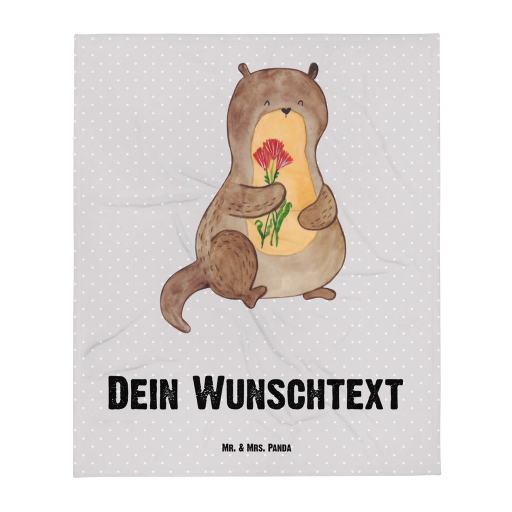 Personalised blanket otter Bunch of flowers personalized throw, personalized fleece, custom throw blanket, personalized quilt, custom printed blanket, custom blanket, photo blanket, fleece blanket with name, monogrammed blanket, blanket with name, otter, marten, sea otter, European otter, water mammal, aquatic animal, baby otter, predator, water, otter gifts, animal lover, gift ideas for animal lovers, animal, mammal, water animal, gifts for people in love, Otter Sea Otter Lake Otter