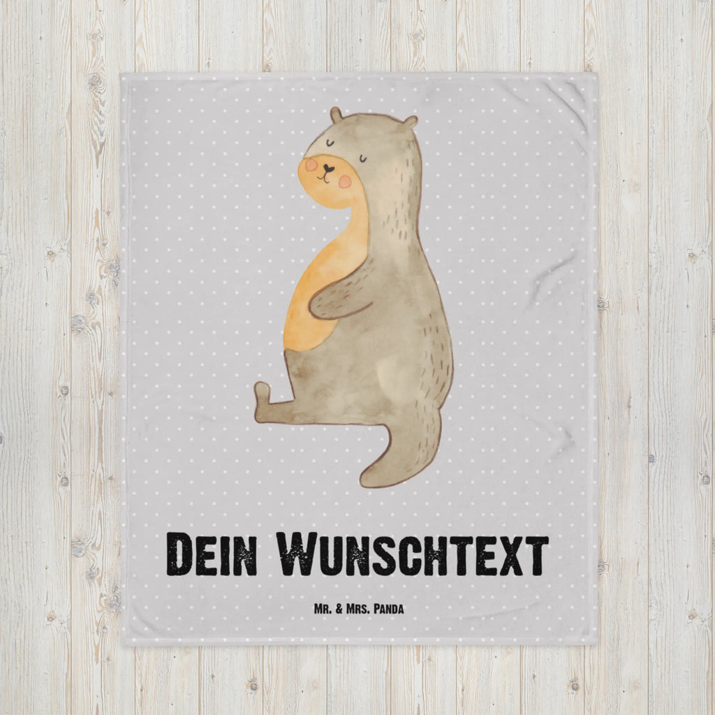Personalisierte Decke Otter Bauch Decke bedrucken, Decke mit Namen, Kuscheldecke mit Namen, Personalisierte Decke, Kuscheldecke bedrucken, Otter, Fischotter, Seeotter, Otter Seeotter See Otter