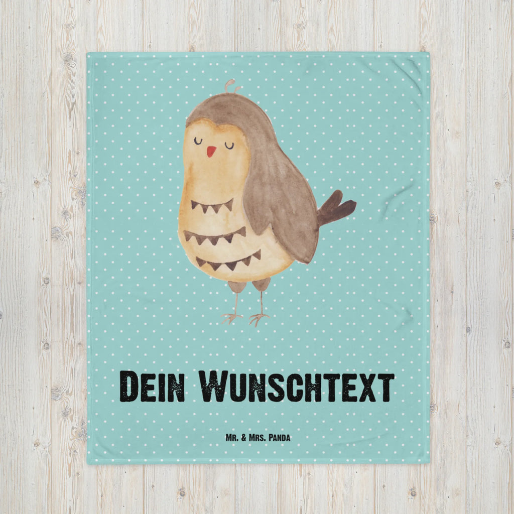 Personalisierte Decke Eule Zufrieden Kuscheldecke mit Namen, Decke mit Namen, Decke bedrucken, Kuscheldecke bedrucken, Personalisierte Decke, Eule, Liebe Spruch, Owl, Wortspiel lustig, Spruch schön, Romantisch, Eule deko, Geschenk Hochzeitstag, Eule Spruch