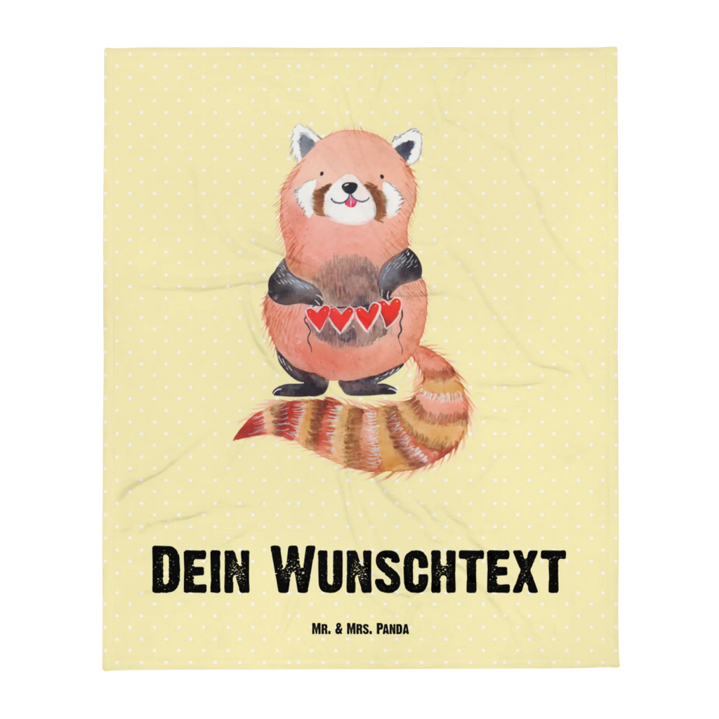 Personalisierte Decke Roter Panda Kuscheldecke mit Namen, Kuscheldecke bedrucken, Decke mit Namen, Decke bedrucken, Personalisierte Decke, Tiermotive, Gute Laune, lustige Sprüche, Tiere, Rot, Liebling, Lieblingsmensch, Liebe, Herz, Panda