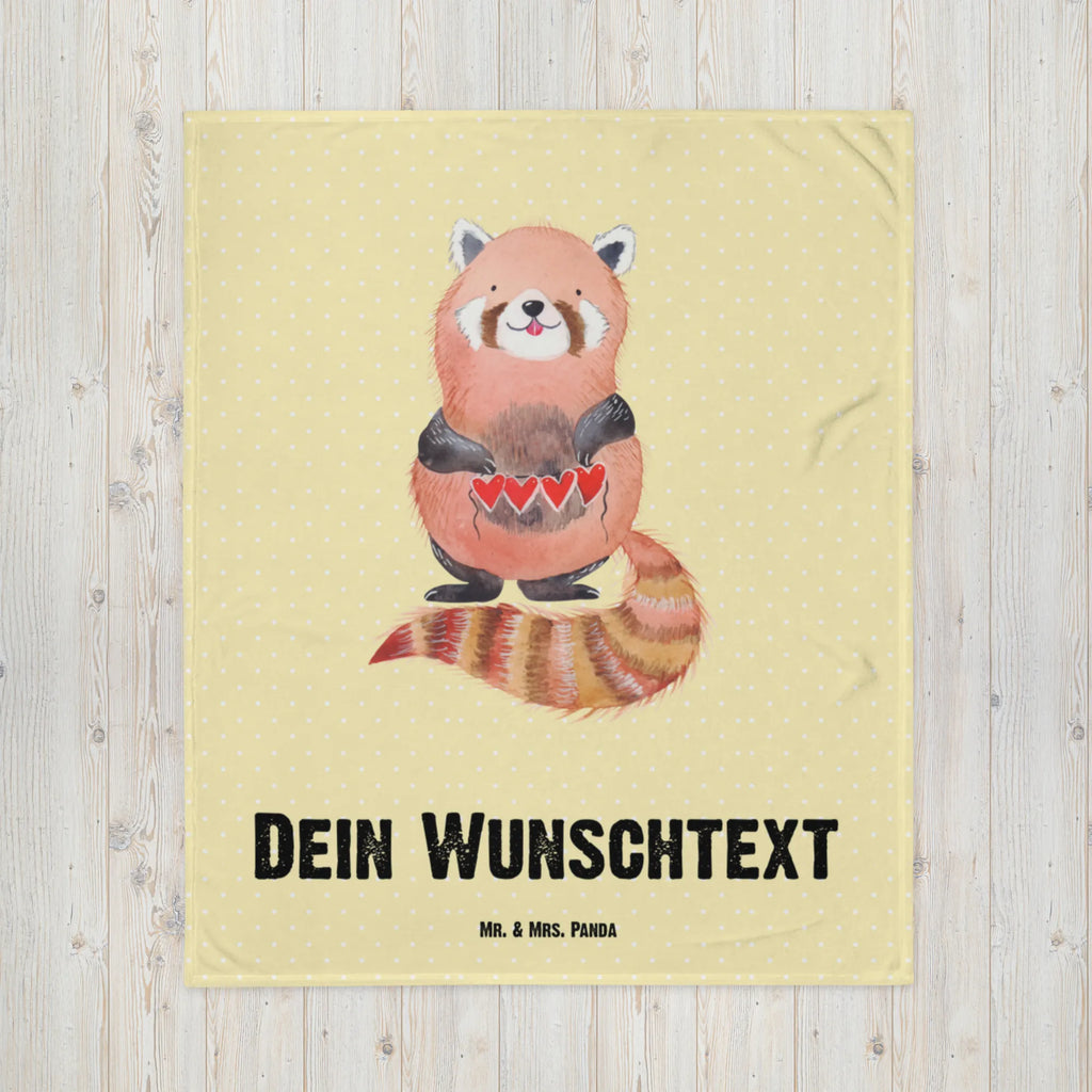Personalisierte Decke Roter Panda Kuscheldecke mit Namen, Kuscheldecke bedrucken, Decke mit Namen, Decke bedrucken, Personalisierte Decke, Tiermotive, Gute Laune, lustige Sprüche, Tiere, Rot, Liebling, Lieblingsmensch, Liebe, Herz, Panda
