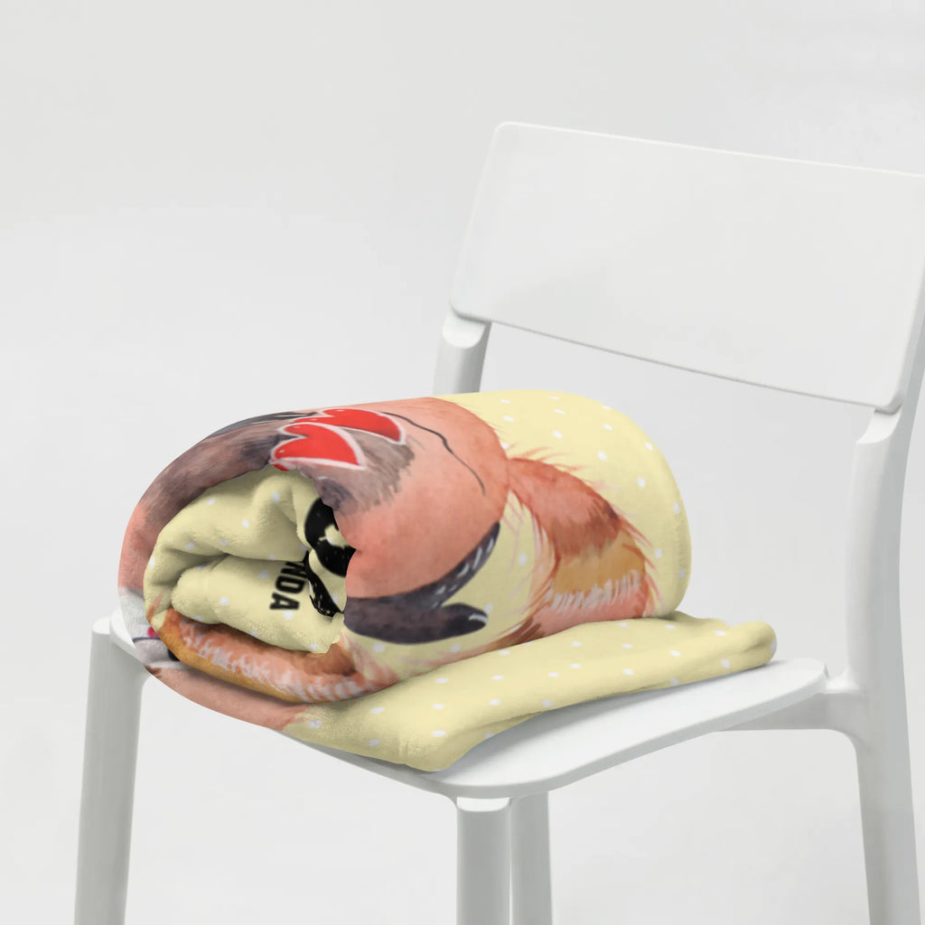 Personalisierte Decke Roter Panda Kuscheldecke mit Namen, Kuscheldecke bedrucken, Decke mit Namen, Decke bedrucken, Personalisierte Decke, Tiermotive, Gute Laune, lustige Sprüche, Tiere, Rot, Liebling, Lieblingsmensch, Liebe, Herz, Panda