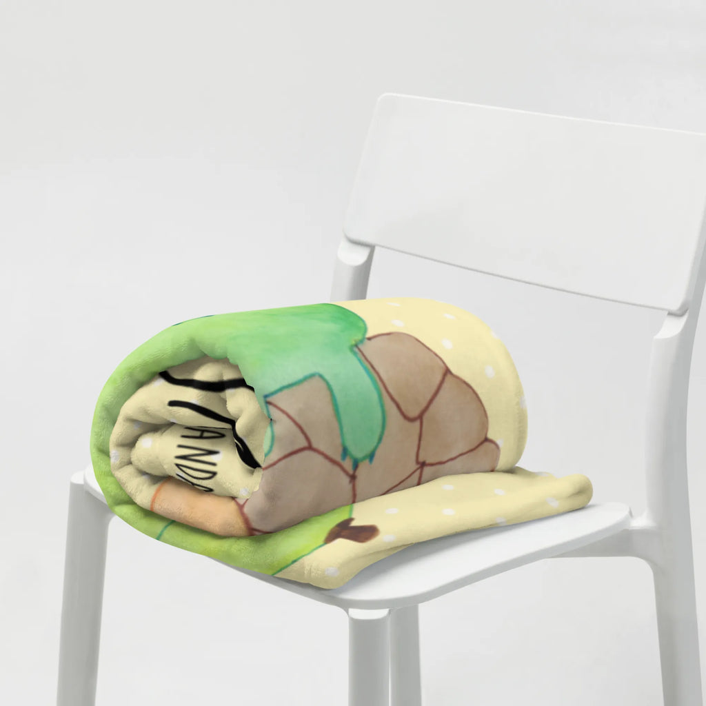 Personalisierte Decke Schildkröte pausiert Kuscheldecke bedrucken, Kuscheldecke mit Namen, Personalisierte Decke, Decke bedrucken, Decke mit Namen, Schildkröte, Entschleunigen, achtsam, Achtsamkeit