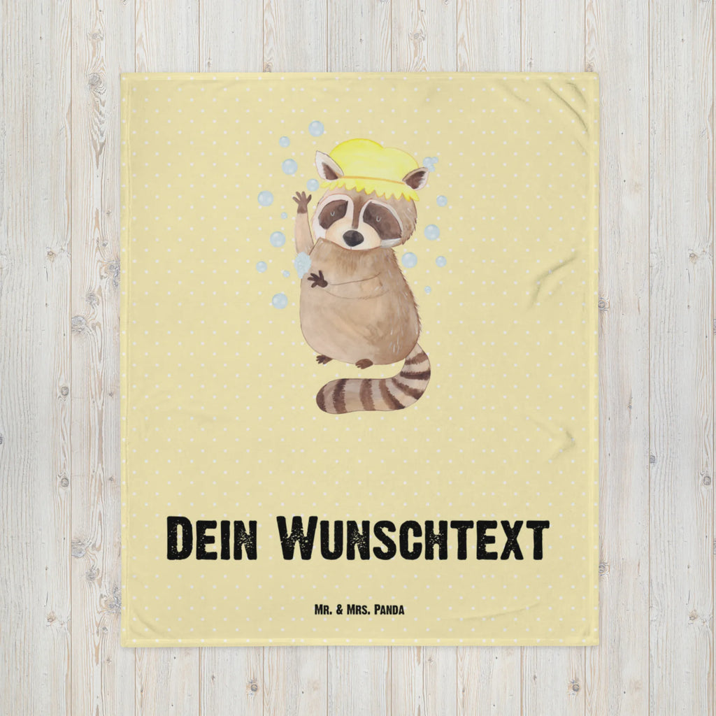 Personalisierte Decke Waschbär Personalisierte Decke, Kuscheldecke mit Namen, Kuscheldecke bedrucken, Decke mit Namen, Decke bedrucken, Tiermotive, Gute Laune, lustige Sprüche, Tiere, Seifenblasen, Waschbär, Fröhlich, Plan, Tagträumen, waschen