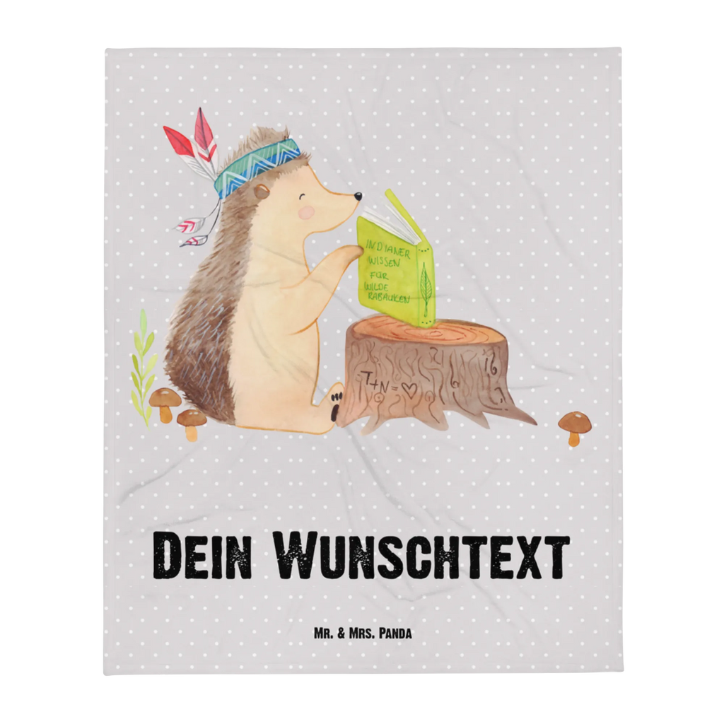 Personalisierte Decke Igel Indianer Decke mit Namen, Decke bedrucken, Personalisierte Decke, Kuscheldecke mit Namen, Kuscheldecke bedrucken, Waldtiere, Tiere, Indianer, Lagerfeuer, Igel, Abenteuer, Camping