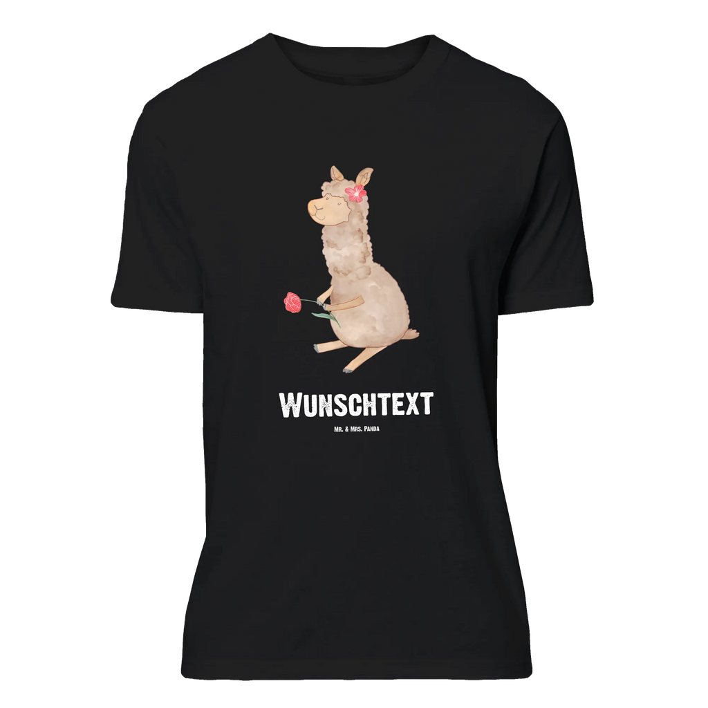Personalised T-Shirt alpaca flower T-Shirt mit Aufruck, Wunschtext, T-Shirt mit Namen, Bedrucken, T-Shirt Personalisiert, Alpaka, Lama, Lamas, Alpaka Witz, Alpaka Geschenk, Alpaka Dekor, Alpaka Dekoration, Motiv Alpaka, Blume, Alpaka Zitat, Alpaka Spruch