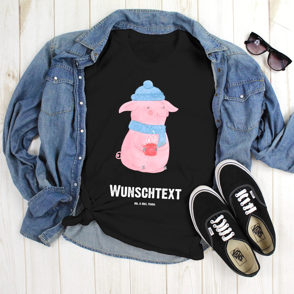 Personalised T-Shirt Pig Mulled wine T-Shirt Personalisiert, T-Shirt mit Namen, T-Shirt mit Aufruck, Bedrucken, Wunschtext, Nikolaus, Weihnachtsdeko, Winter, Heiligabend, Advent, Wintermotiv, Weihnachten, Weihnachtsmarkt, Glühschwein, Punsch, Glühwein