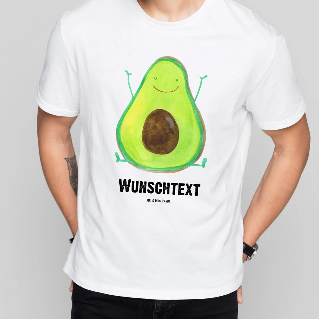 Personalised T-Shirt avocado Happy T-Shirt Personalisiert, Wunschtext, Bedrucken, T-Shirt mit Namen, T-Shirt mit Aufruck, Veggie, Vegan, Avocado, Gesund, Chaos
