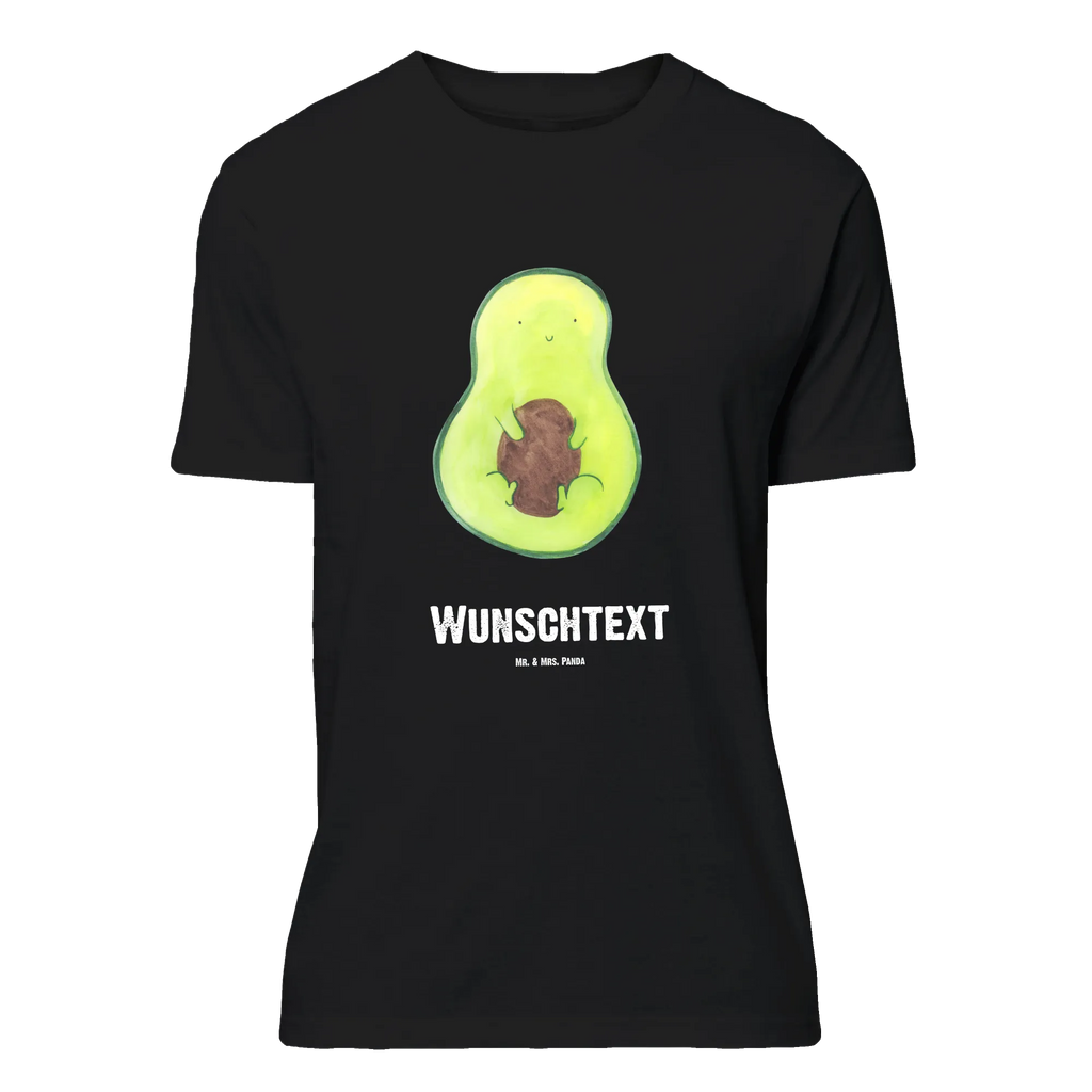 Personalisiertes T-Shirt Avocado mit Kern T-Shirt mit Namen, Wunschtext, Bedrucken, T-Shirt mit Aufruck, T-Shirt Personalisiert, Veggie, Vegan, Avocado, Gesund, Avocadokern, Spruch Leben, Pflanze, Avokado, Kern