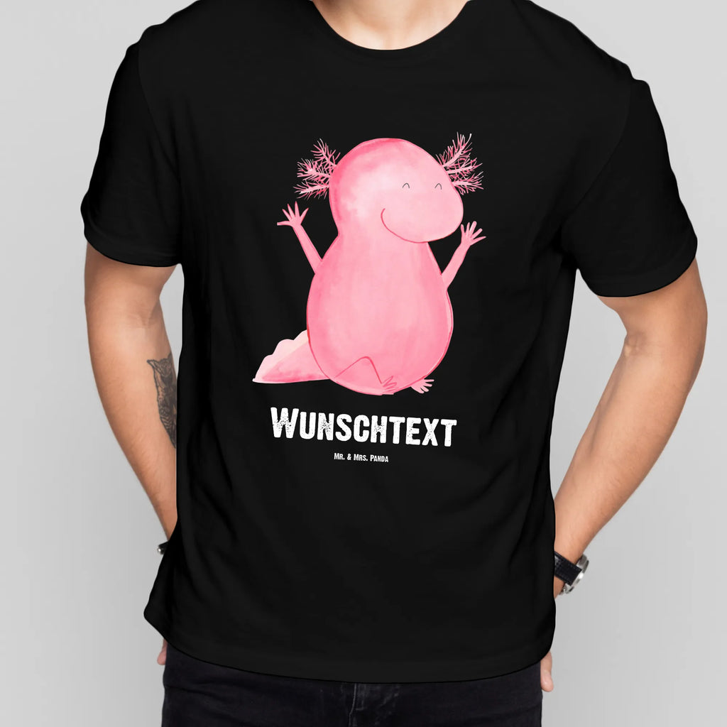 Personalised T-Shirt axolotl Hooray Wunschtext, T-Shirt Personalisiert, T-Shirt mit Aufruck, T-Shirt mit Namen, Bedrucken, Molch, Axolotl, Freude, Lurch, Lurche, Fröhlich, Schwanzlurch, Motivation, Spaß, Zufriedenheit, Axolot
