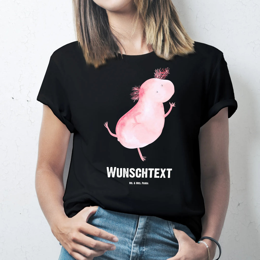 Rozmiar L Personalizowana koszulka aksolotl tańczyć T-Shirt mit Aufruck, T-Shirt mit Namen, Bedrucken, Wunschtext, T-Shirt Personalisiert, Molch, Axolotl, Freundin, Beste Freundin, Lurche, Sterne, Dachschaden, Schwanzlurch, Verrückt, Lurch, Axolot