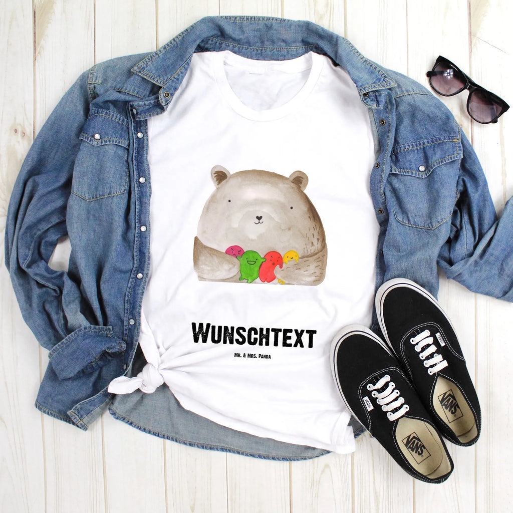 Personalised T-Shirt bear Feeling Wunschtext, T-Shirt mit Namen, T-Shirt mit Aufruck, T-Shirt Personalisiert, Bedrucken, Teddybär, Teddy, Bär, Durchgedreht, Verrückt, Wahnsinn