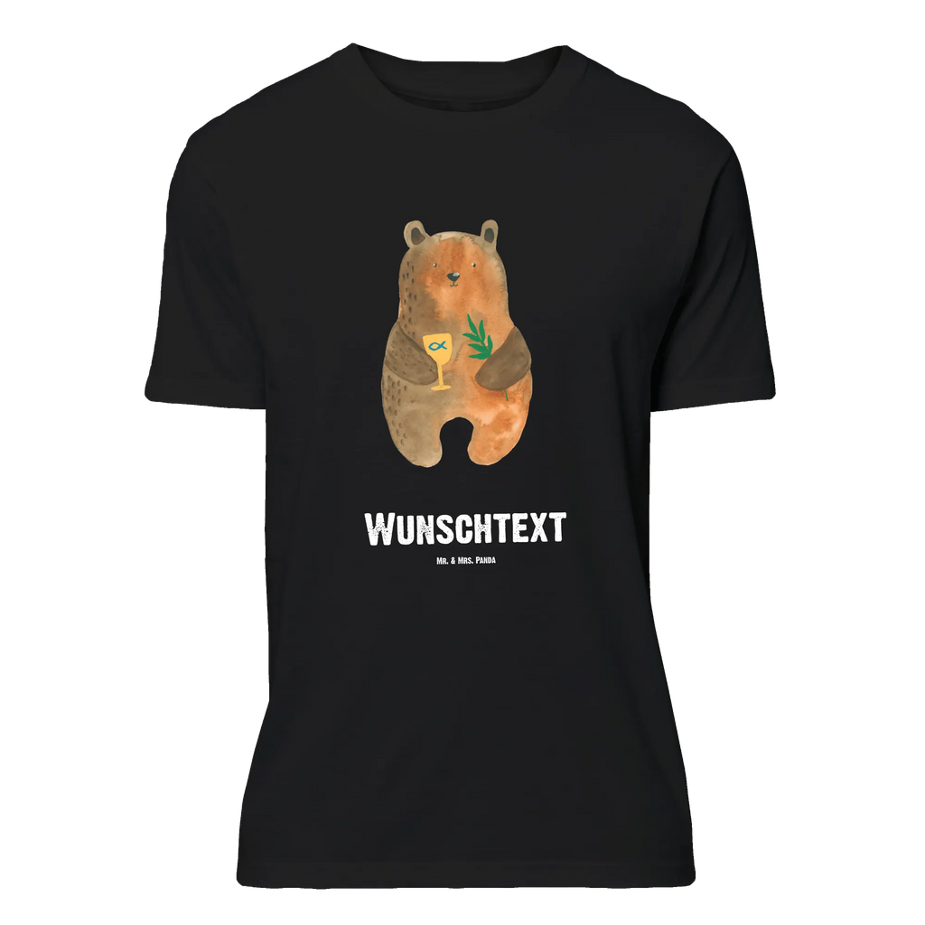 Personalisiertes T-Shirt Konfirmation-Bär T-Shirt mit Aufruck, Wunschtext, Bedrucken, T-Shirt Personalisiert, T-Shirt mit Namen, Teddybär, Teddy, Bär, Evangelisch, Kirche, Konfirmation, Gottesdienst