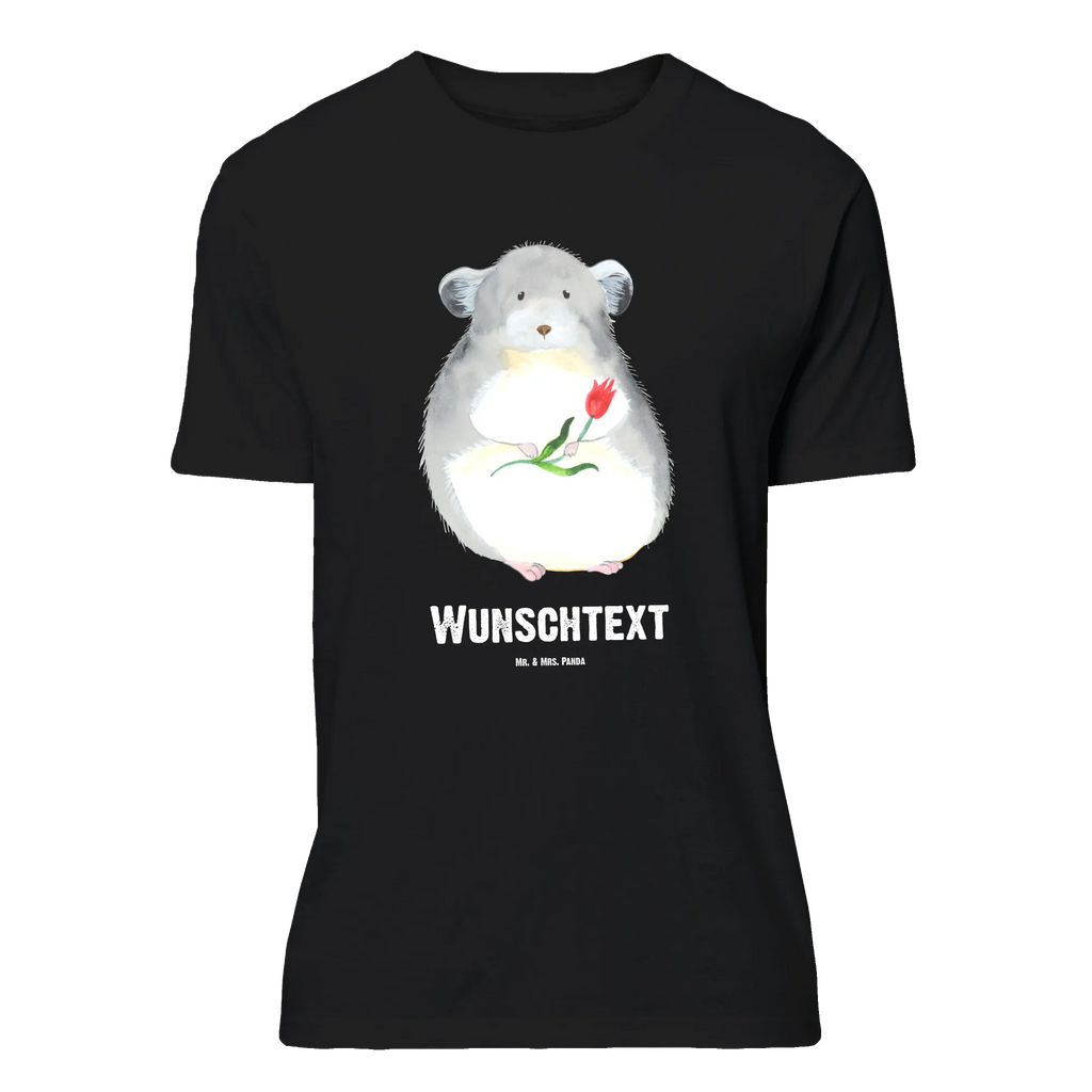 Rozmiar L Personalizowana koszulka szynszyla kwiat T-Shirt Personalisiert, Wunschtext, T-Shirt mit Namen, Bedrucken, T-Shirt mit Aufruck, Lustige Sprüche, Gute Laune, Tiere, Tiermotive, Chaos, Depressionen, Kummer, Glücklichsein, traurig sein, Büro, Chinchillas, Liebeskummer, Chinchilla, Büroalltag