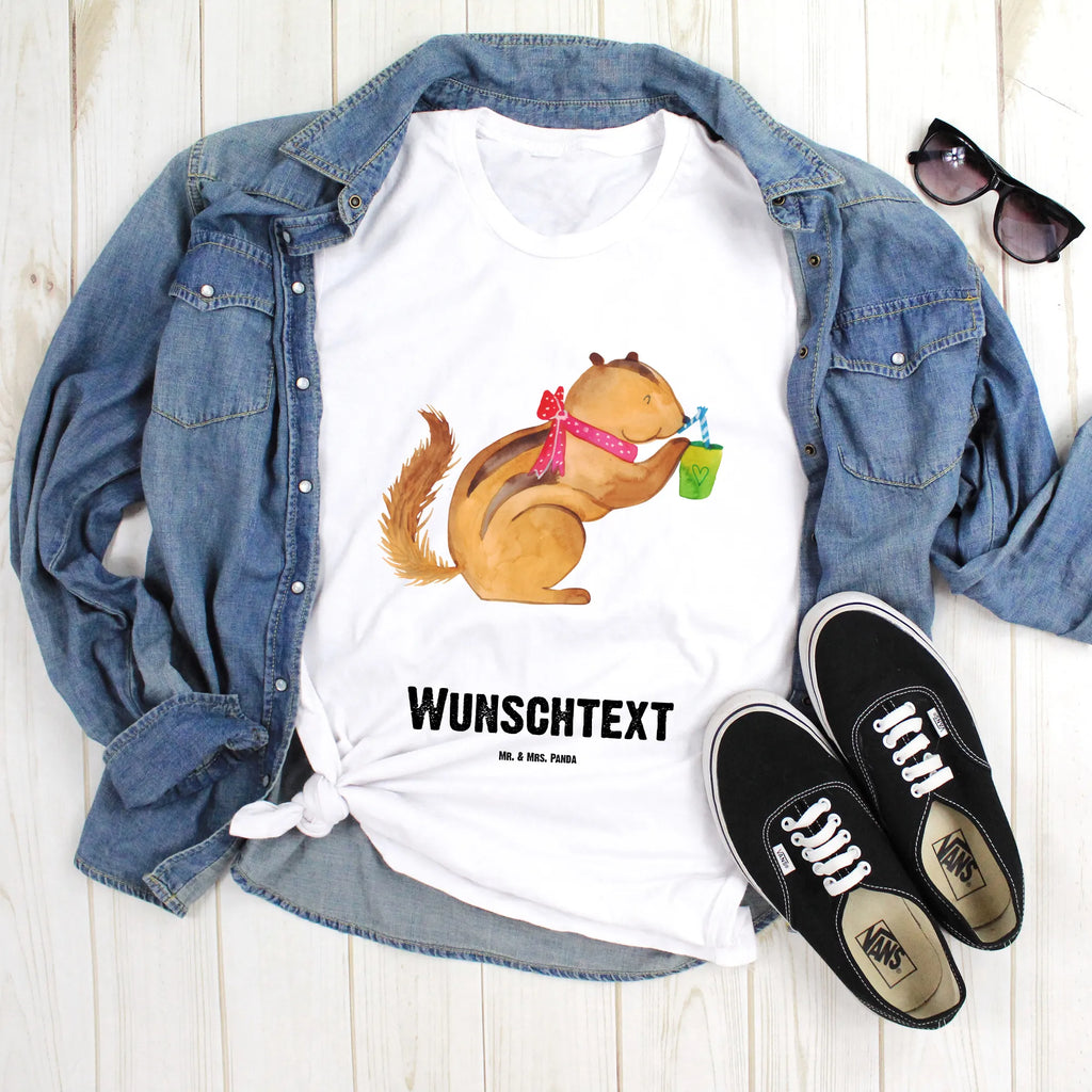 Personalised T-Shirt Squirrel smoothies Wunschtext, T-Shirt mit Aufruck, T-Shirt Personalisiert, Bedrucken, T-Shirt mit Namen, Gute Laune, Lustige Sprüche, Tiere, Tiermotive, Green Smoothies, Streifenhörnchen, Abnehmen, Diät, Eichhörnchen
