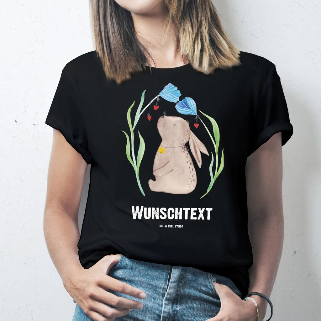 Personalised T-Shirt Hare flower T-Shirt Personalisiert, Bedrucken, Wunschtext, Frauen, T-Shirt mit Namen, Männer, T-Shirt mit Aufruck, Ostern, Osterhase, Ostergeschenke, Osternest, Osterdeko, Geschenke zu Ostern, Ostern Geschenk, Ostergeschenke Kinder, Ostern Kinder, Träume, Hoffnung, Hase, Kindergeburtstag, erstes Kind, Kaninchen, Schwangerschaft, Geburtstag, Kind, Taufe, Geburt, Taufgeschenk
