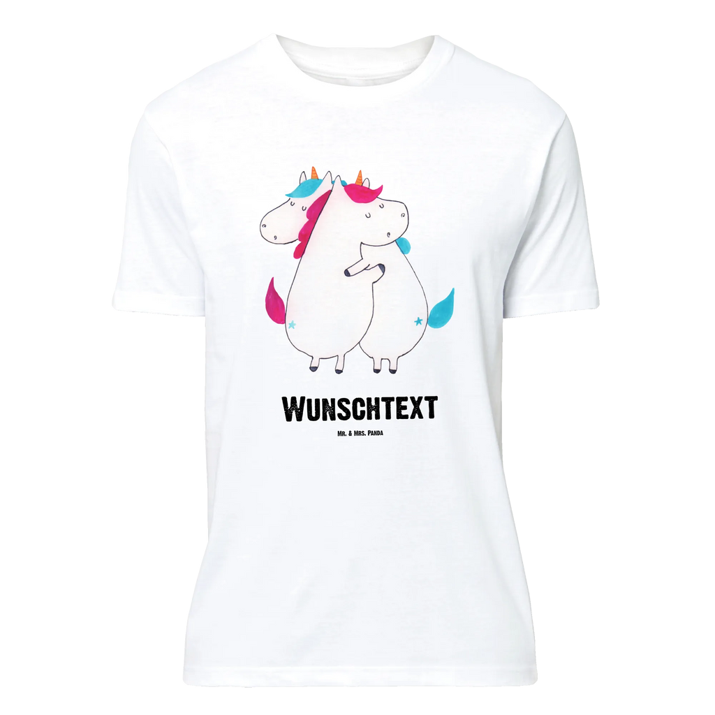 Personalised T-Shirt unicorns Embrace T-Shirt Personalisiert, Bedrucken, T-Shirt mit Namen, Wunschtext, T-Shirt mit Aufruck, Einhorn Deko, Unicorn, Einhorn, Einhörner, Liebe, Familie, BFF, Schwester, Schwestern, Freundinnen, Geschwister, Freundin, Sister