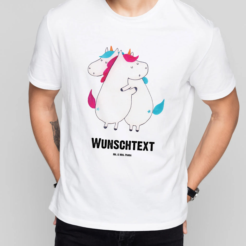 Personalised T-Shirt unicorns Embrace T-Shirt Personalisiert, Bedrucken, T-Shirt mit Namen, Wunschtext, T-Shirt mit Aufruck, Einhorn Deko, Unicorn, Einhorn, Einhörner, Liebe, Familie, BFF, Schwester, Schwestern, Freundinnen, Geschwister, Freundin, Sister