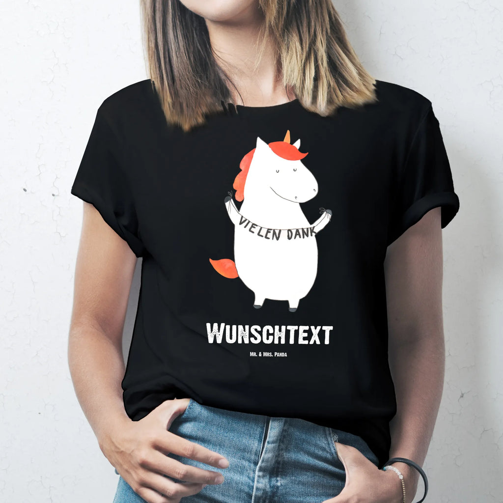 Personalisiertes T-Shirt Einhorn Vielen Dank Wunschtext, T-Shirt Personalisiert, T-Shirt mit Namen, T-Shirt mit Aufruck, Bedrucken, Einhorn Deko, Unicorn, Einhorn, Einhörner, Vielen Dank, Dankeschön, Danksagung, Danke