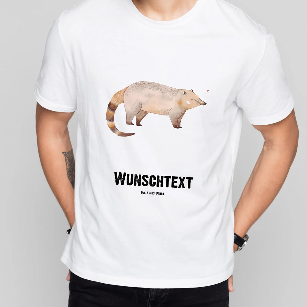 Personalised T-Shirt Nasal Bear T-Shirt mit Aufruck, T-Shirt mit Namen, Bedrucken, T-Shirt Personalisiert, Wunschtext, Lustige Sprüche, Gute Laune, Tiere, Tiermotive, Rüsselbär, Nasenbären, Nasenbär, Bär