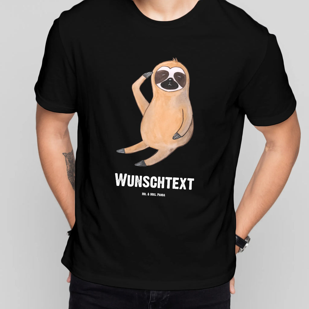 Rozmiar L Personalizowana koszulka leniwiec ptak Bedrucken, T-Shirt mit Namen, Wunschtext, T-Shirt Personalisiert, T-Shirt mit Aufruck, Faultier Deko, Faultier Geschenk, Faultier, Lieblingstier, Früher Vogel, Vogel, faul, Morgenmuffel, Faultiere, Spinner, Der Frühe Vogel, Faultierwelt, Frühaufsteher
