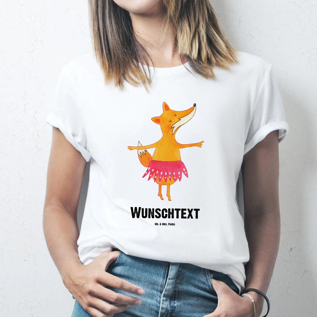 Personalisiertes T-Shirt Fuchs Ballerina T-Shirt mit Namen, Bedrucken, T-Shirt mit Aufruck, T-Shirt Personalisiert, Wunschtext, Fuchs, Ballett, Geburtstag, Tanzen, Party, Tänzerin, Einladung, Füchse, Ballerina, Füchsin, Fuchs Spruch