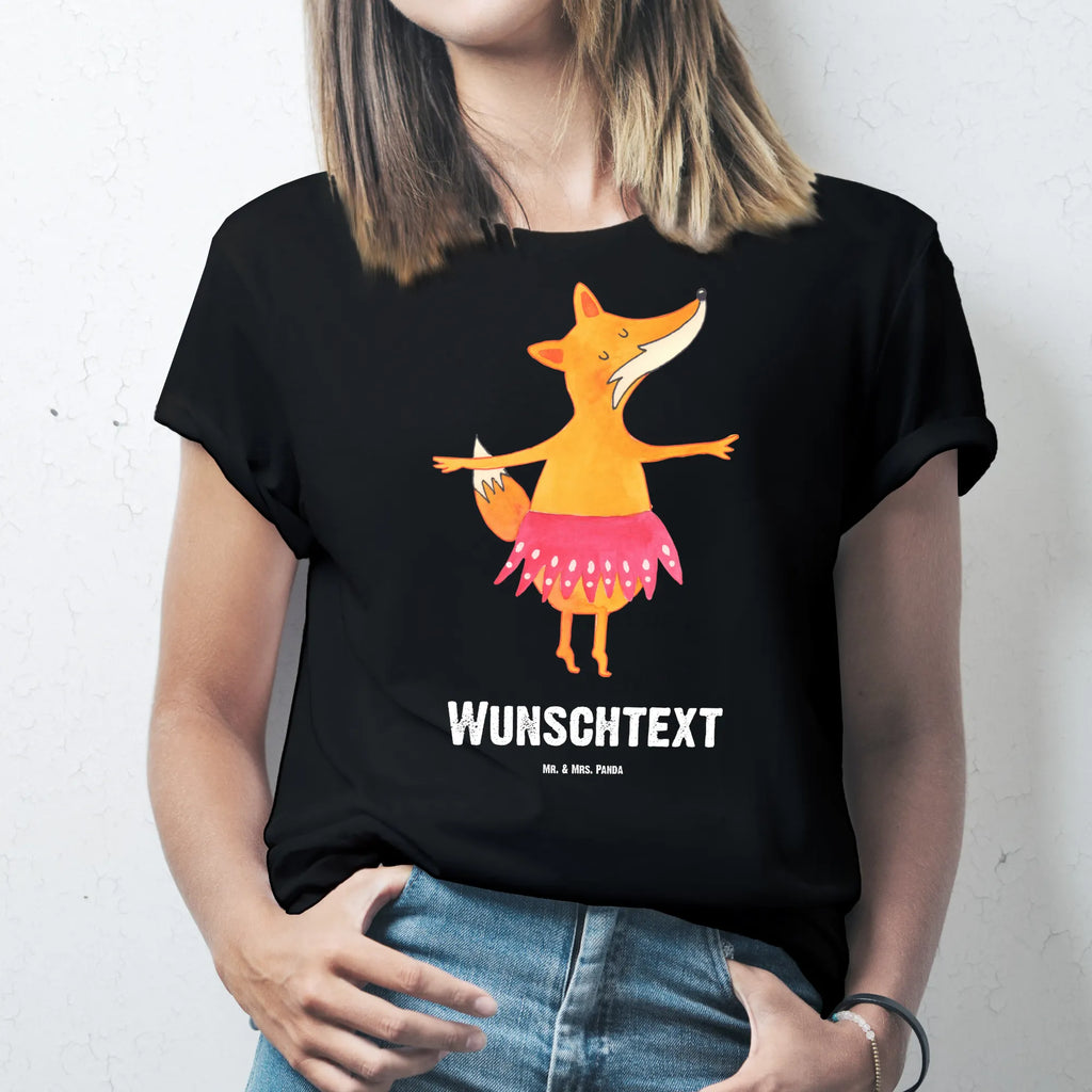 Personalisiertes T-Shirt Fuchs Ballerina T-Shirt mit Namen, Bedrucken, T-Shirt mit Aufruck, T-Shirt Personalisiert, Wunschtext, Fuchs, Ballett, Geburtstag, Tanzen, Party, Tänzerin, Einladung, Füchse, Ballerina, Füchsin, Fuchs Spruch