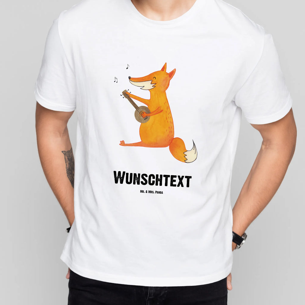 Personalisiertes T-Shirt Fuchs Gitarre Wunschtext, T-Shirt Personalisiert, Männer, T-Shirt mit Aufruck, T-Shirt mit Namen, Bedrucken, Frauen, Fuchs, Füchse, Gitarre, Musikerin, Musik Spruch, Geschenk Musiker, Sängerin, Sänger