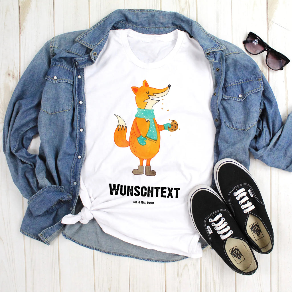 Personalisiertes T-Shirt Fuchs Keks Wunschtext, T-Shirt mit Aufruck, T-Shirt mit Namen, T-Shirt Personalisiert, Bedrucken, Fuchs, Kekse, Küche Deko, Winter, Weihnachtszeit, Backen Spruch, Plätzchen, Füchse, Liebe